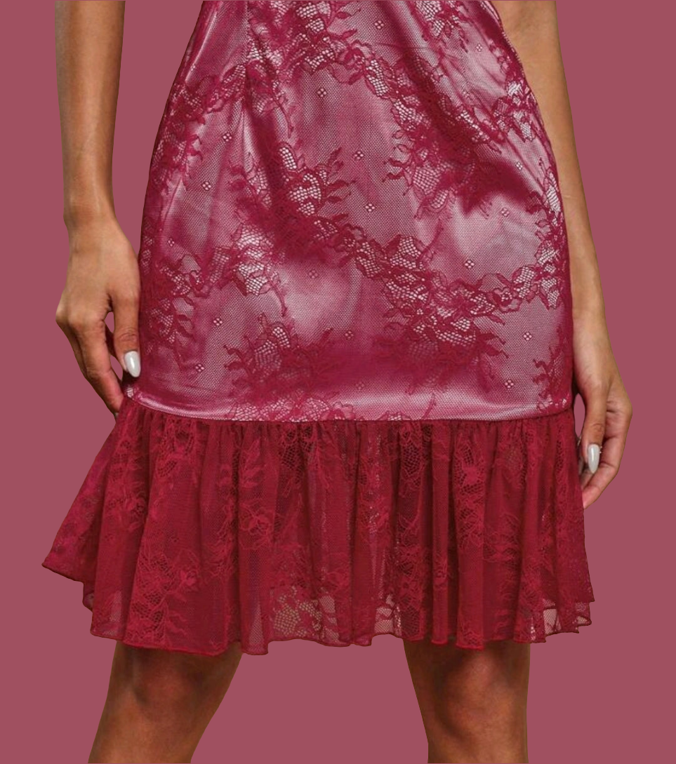 Cherry Caroline Saten Elbise