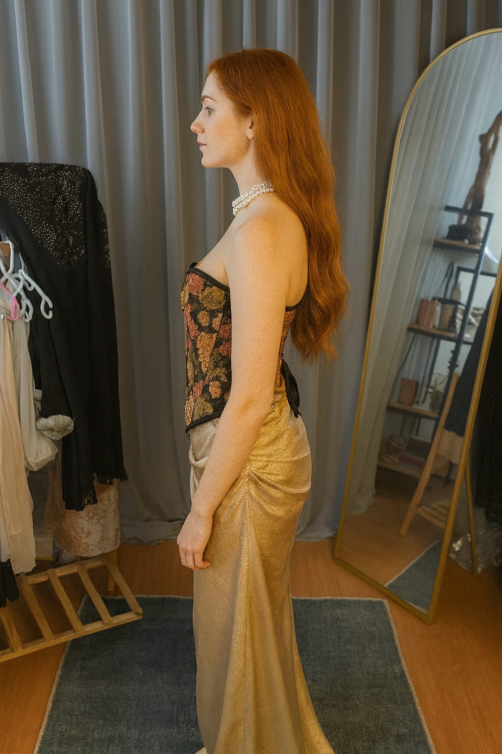 Golden Nocturne – Couture Corset Set”