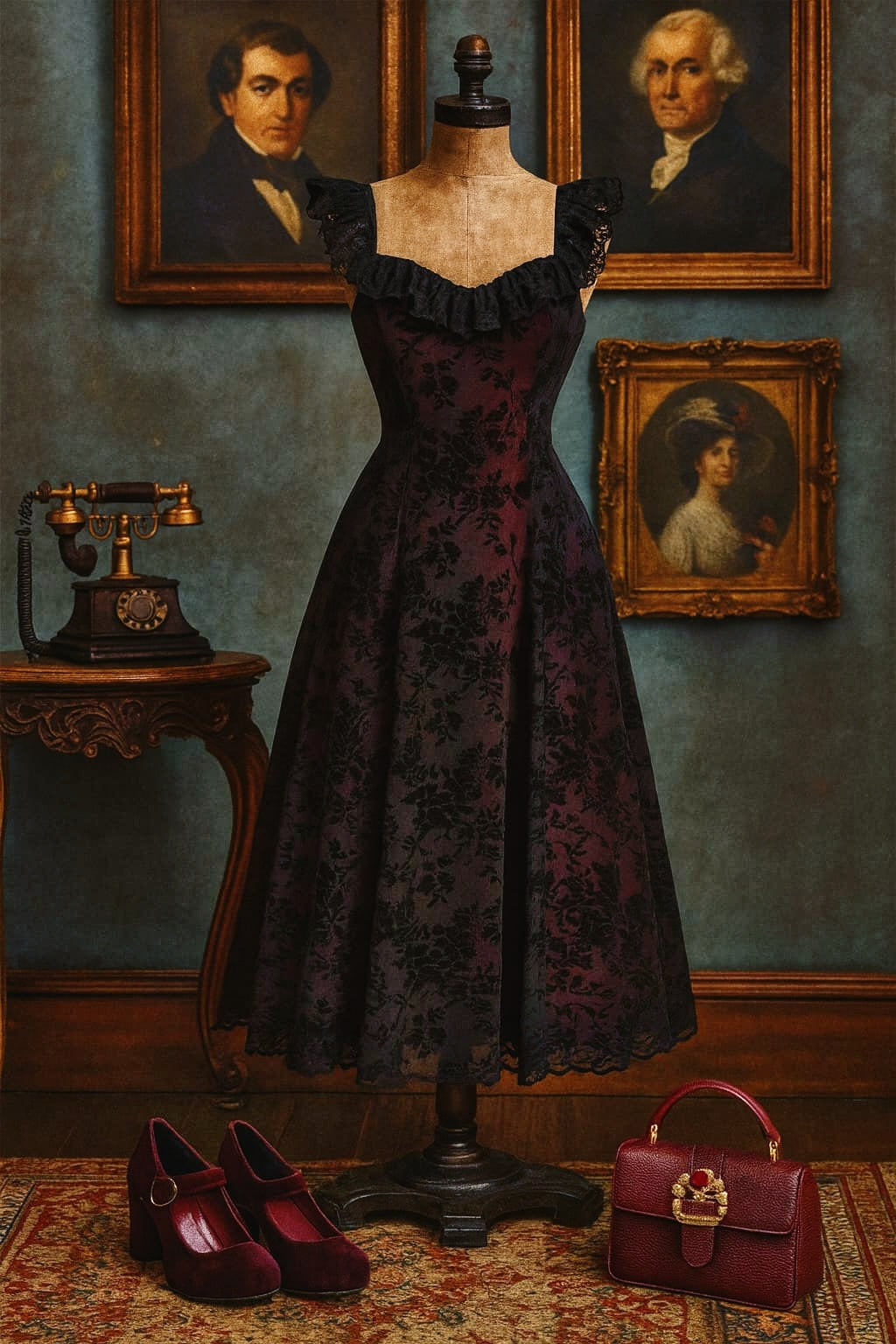 Moonlight Garden Maxi Dantel Elbise