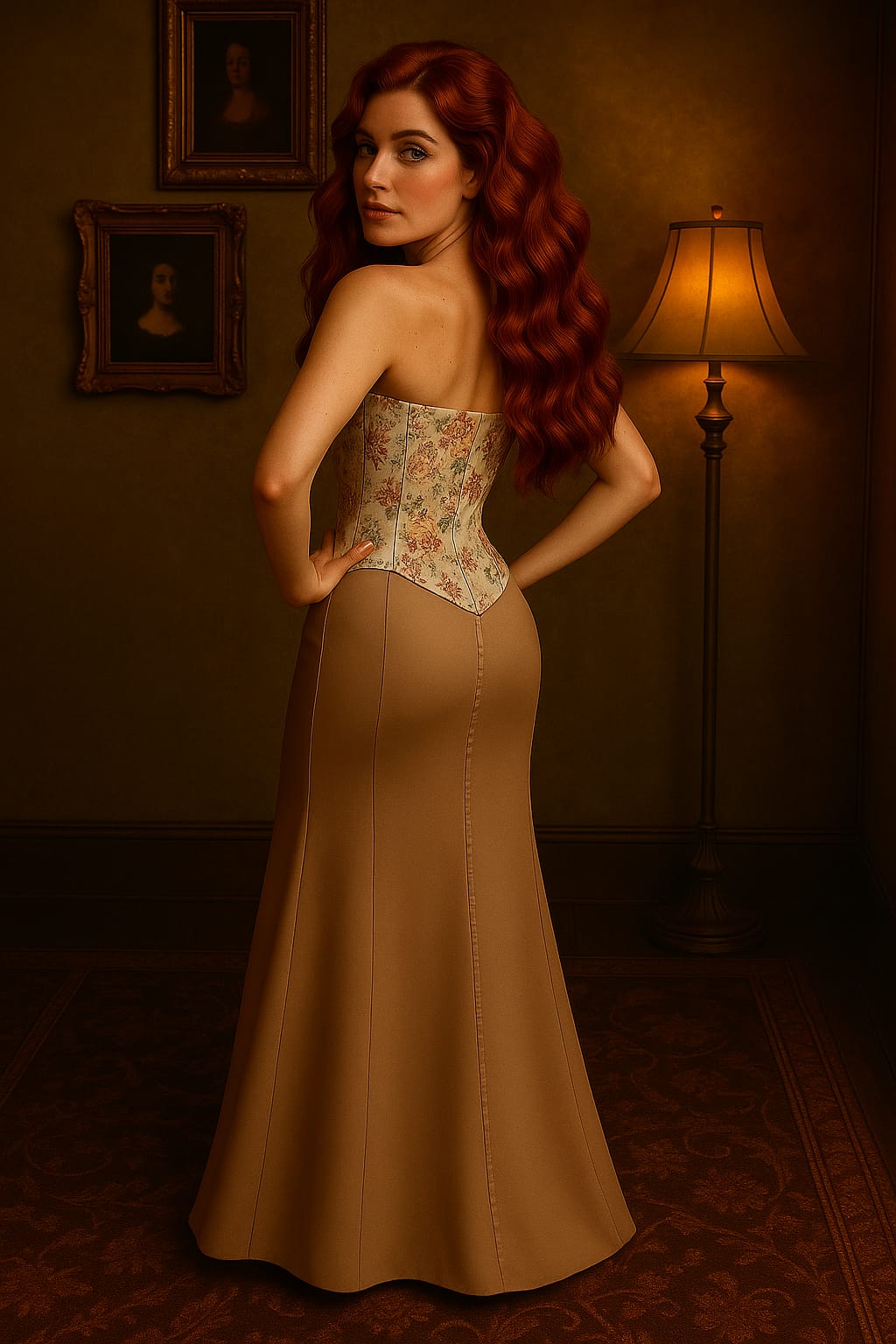 Rosée Dorée – Élégance Vintage Elbise