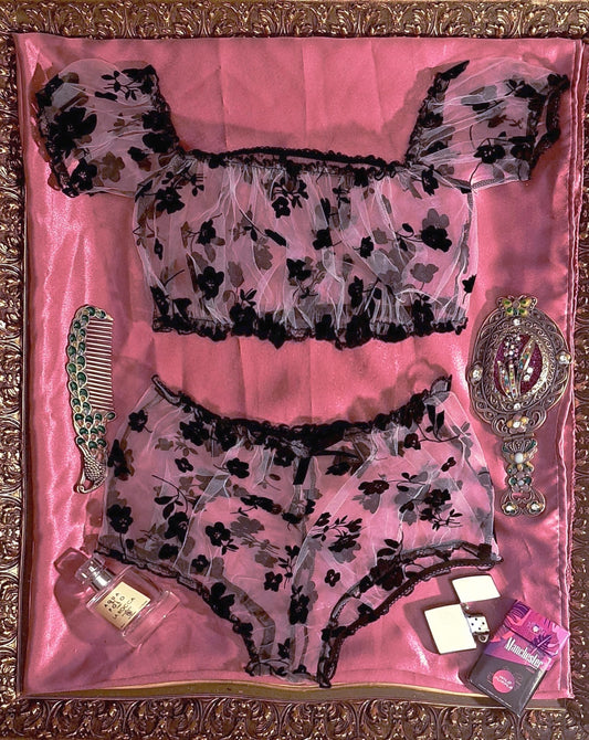 Sexy Black İç Giyim Set 2 Parca