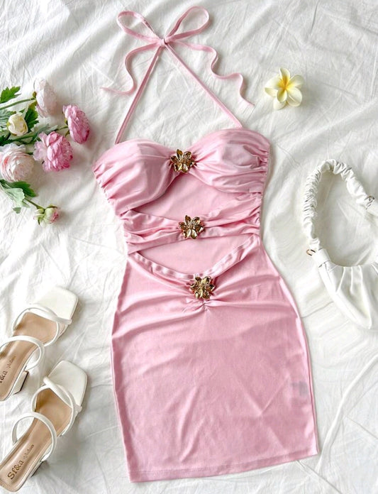 Nina Saten Bodycon Elbise