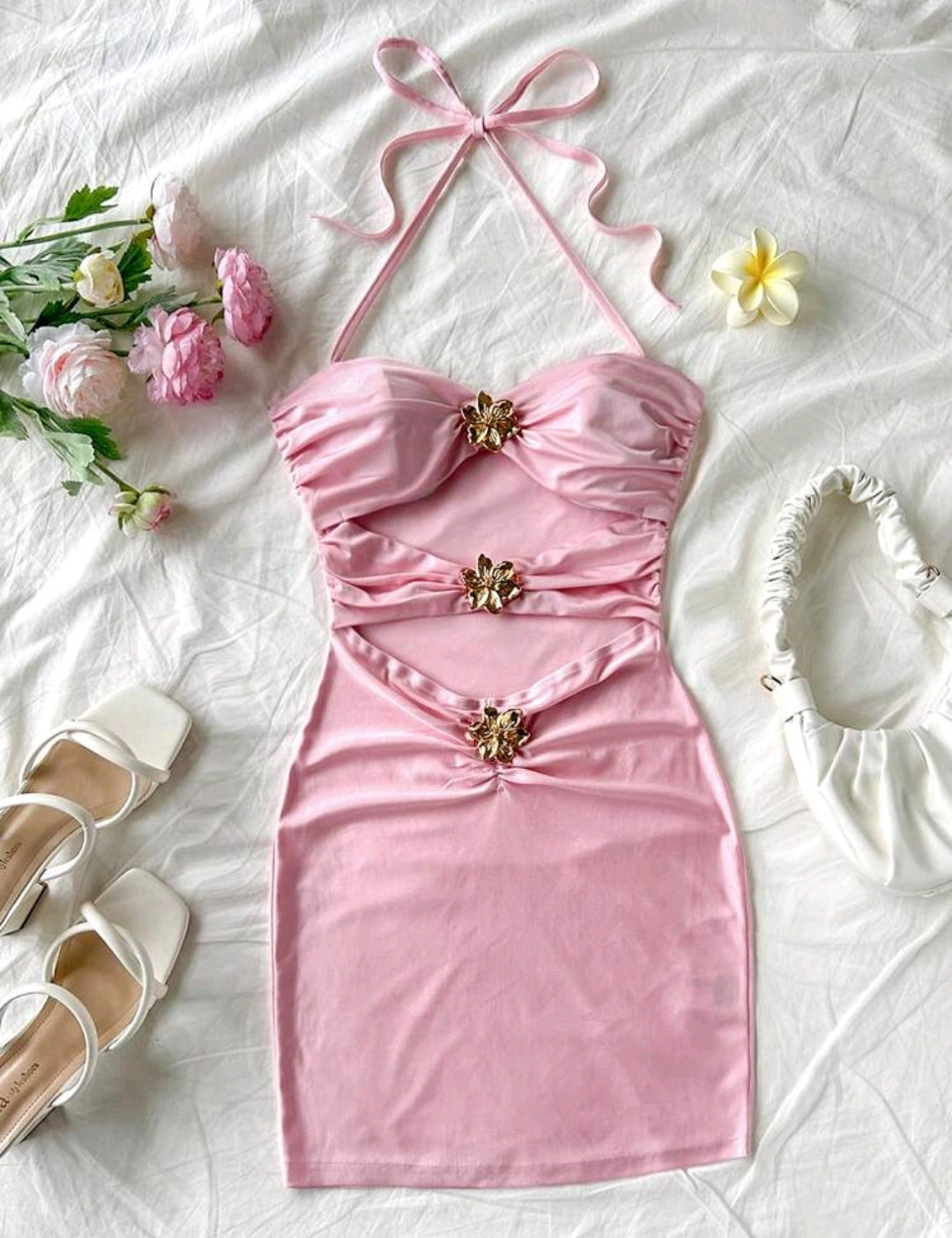 Nina Saten Bodycon Elbise
