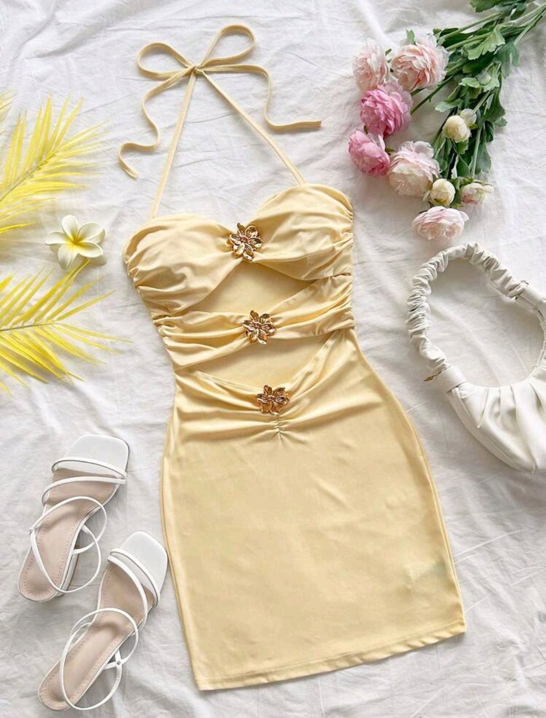 Nina Saten Bodycon Elbise