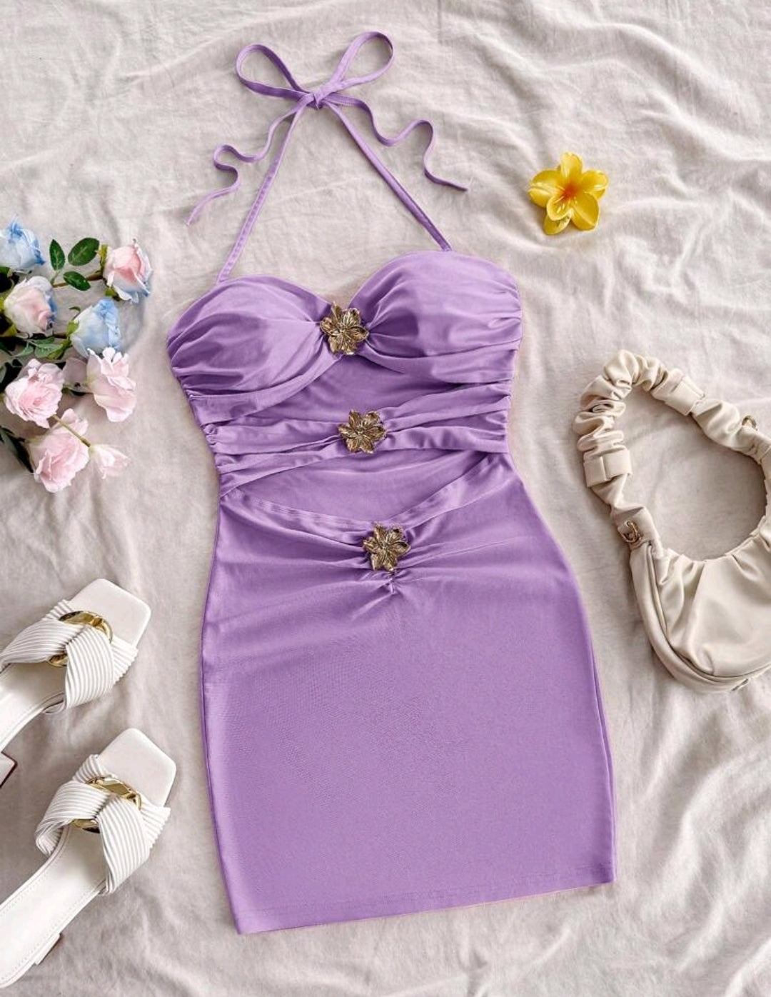 Nina Saten Bodycon Elbise