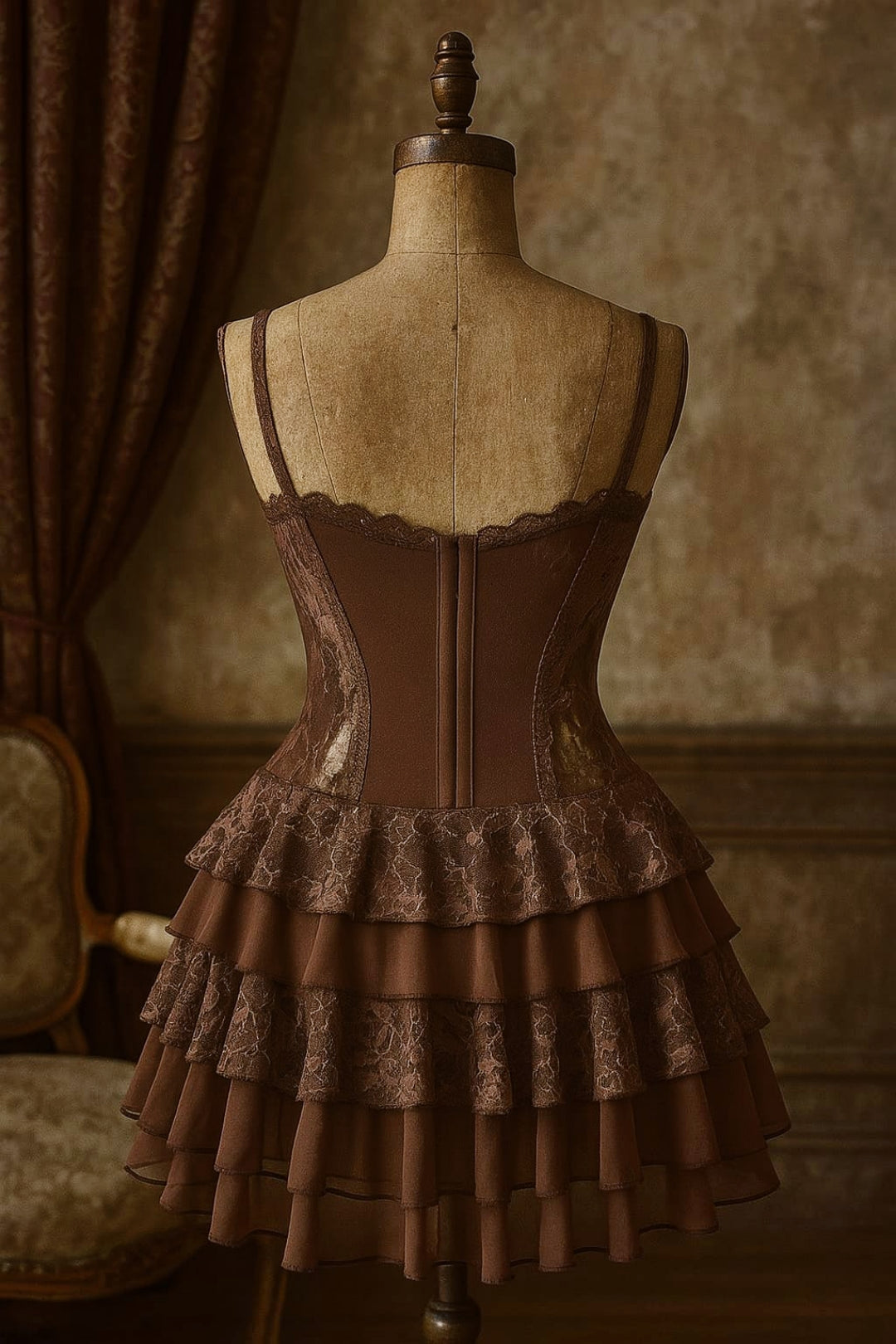 Cafe Dentelle Mini Elbise