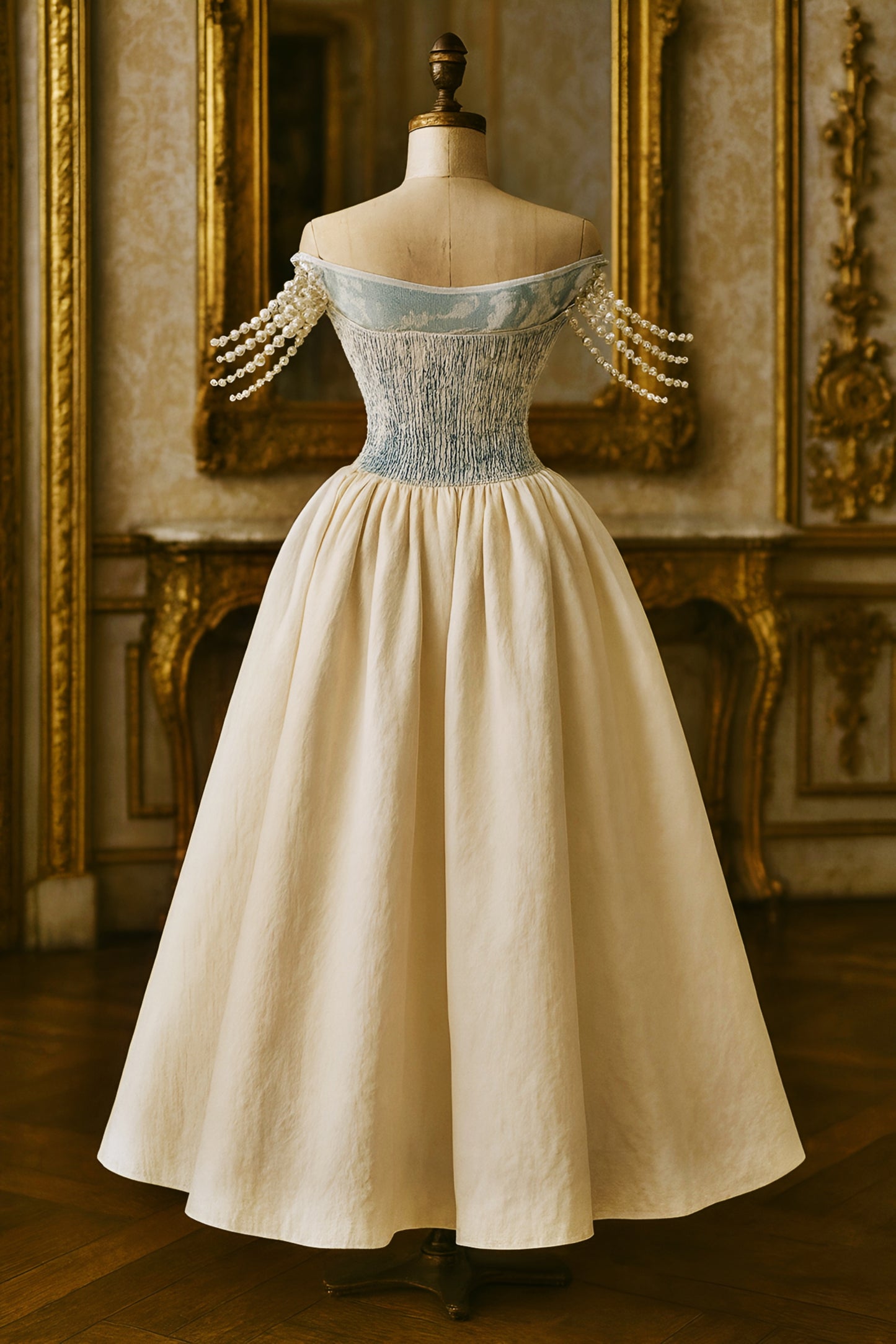 Baroque Pearl Elegance – Vintage Prenses Elbise