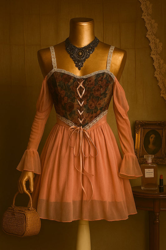 Rosa Vintage Korse ve Elbise