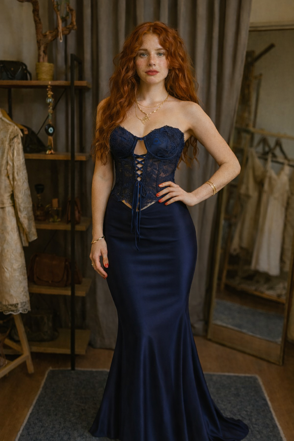 Midnight Lace Korse ve Etek