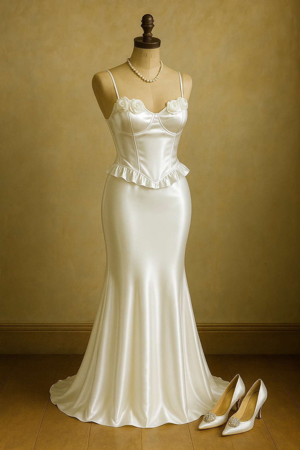 Rose Blanche de Mariage Gelinlik