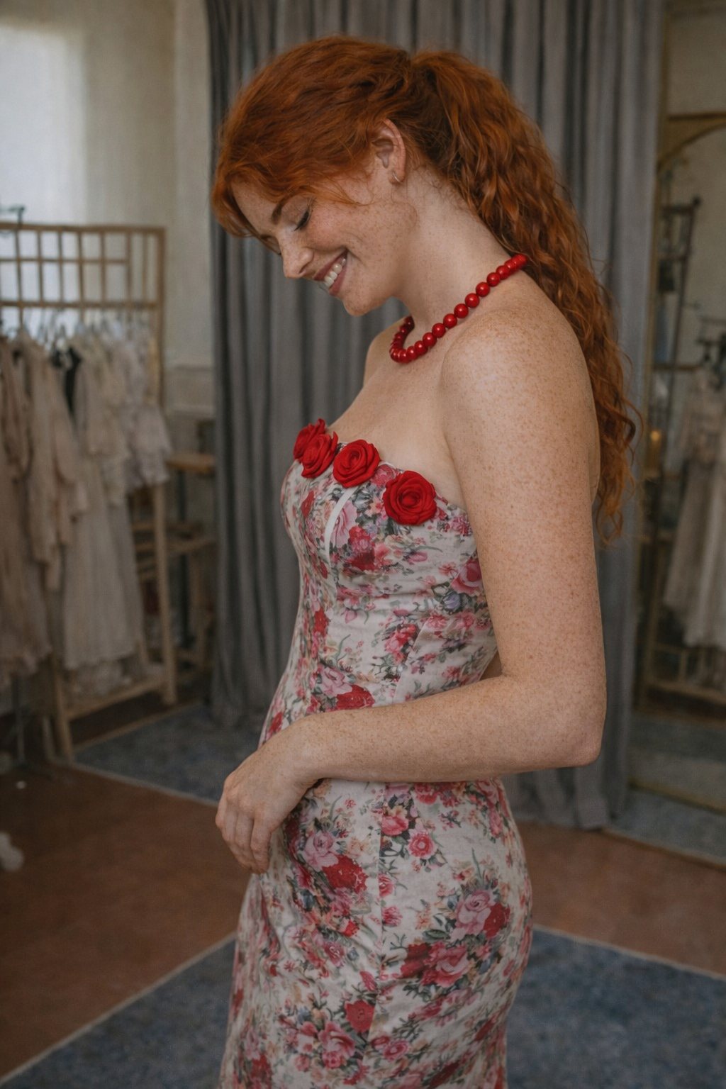 Portrait de Roses – Güllü Korse Elbise