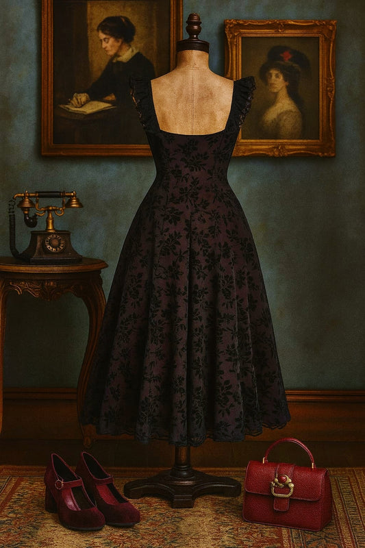 Moonlight Garden Maxi Dantel Elbise