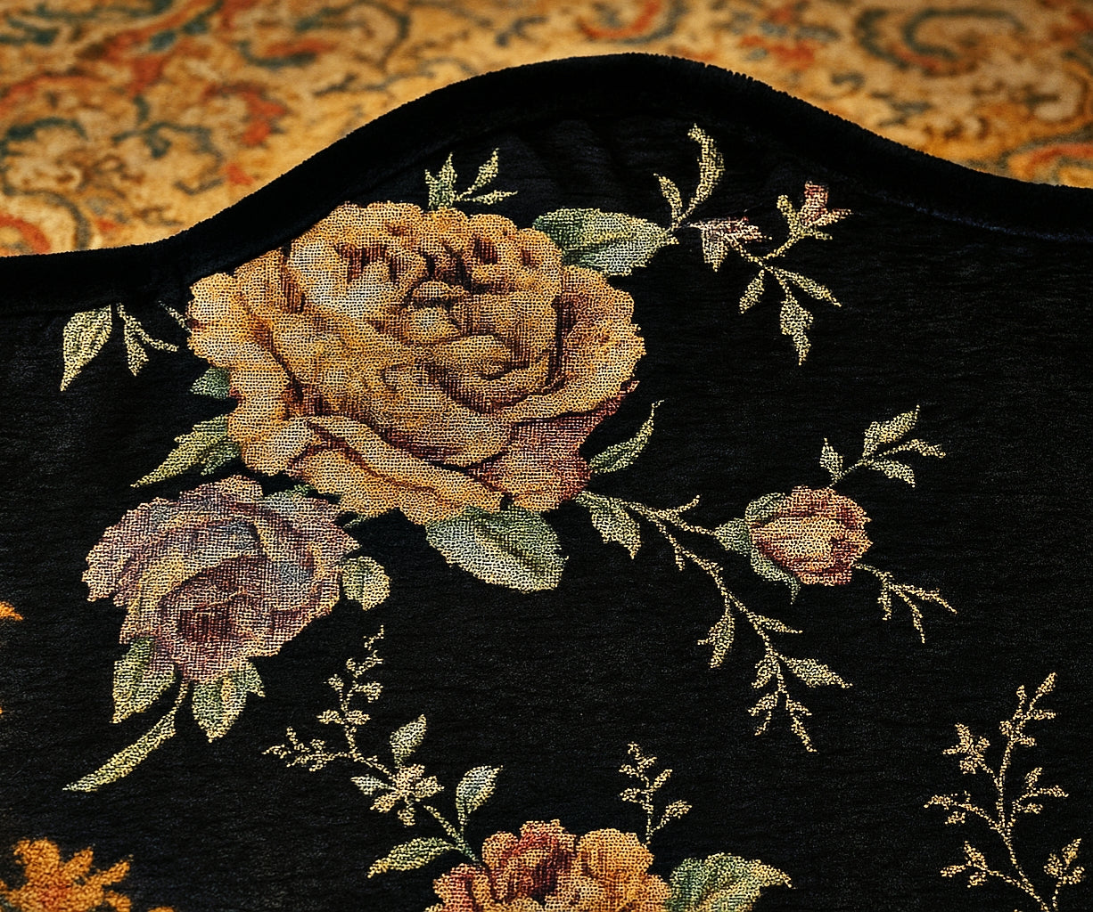 Vintage Black Noir Straplez Elbise
