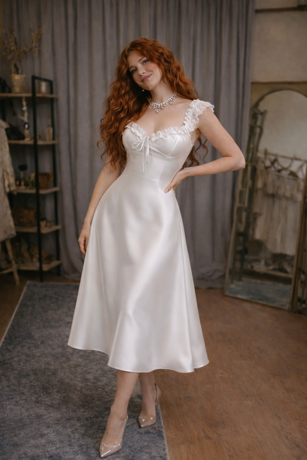 Laughter in Satin Elbise