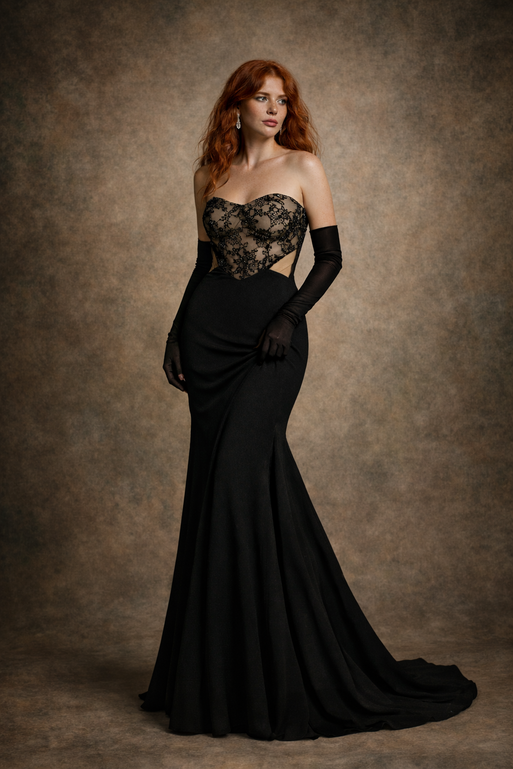 Silent Noir Gown Maxi Elbise Uzun