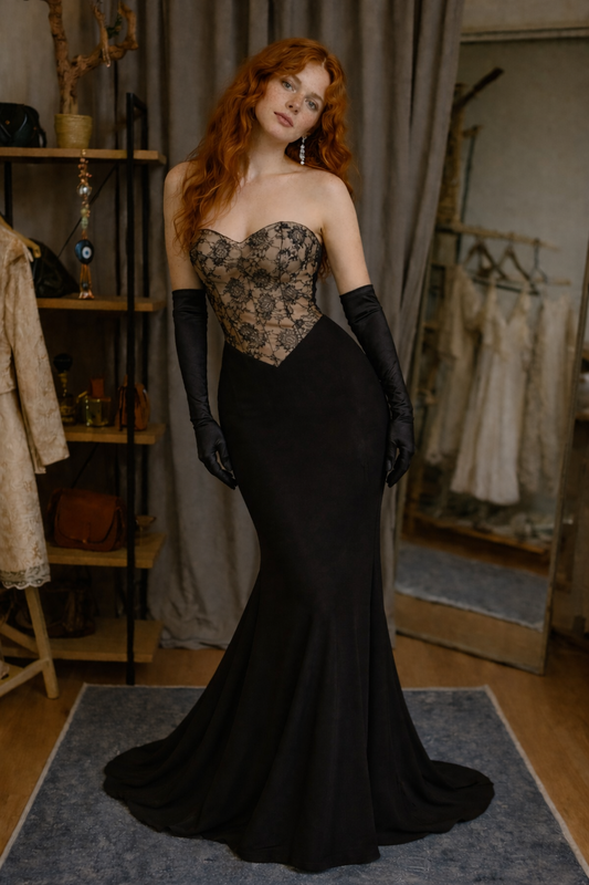 Silent Noir Gown Maxi Elbise Uzun
