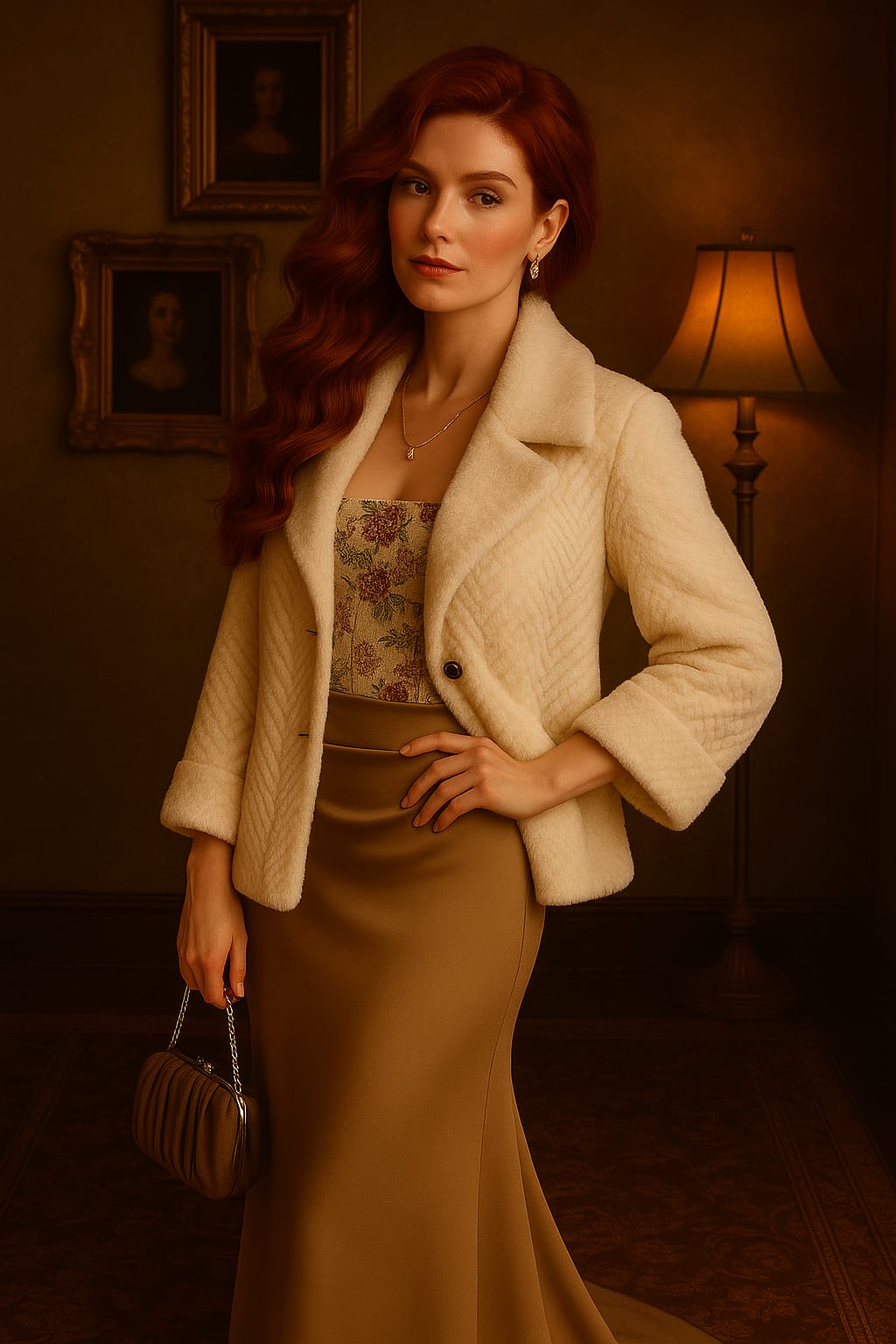 Rosée Dorée – Élégance Vintage Elbise