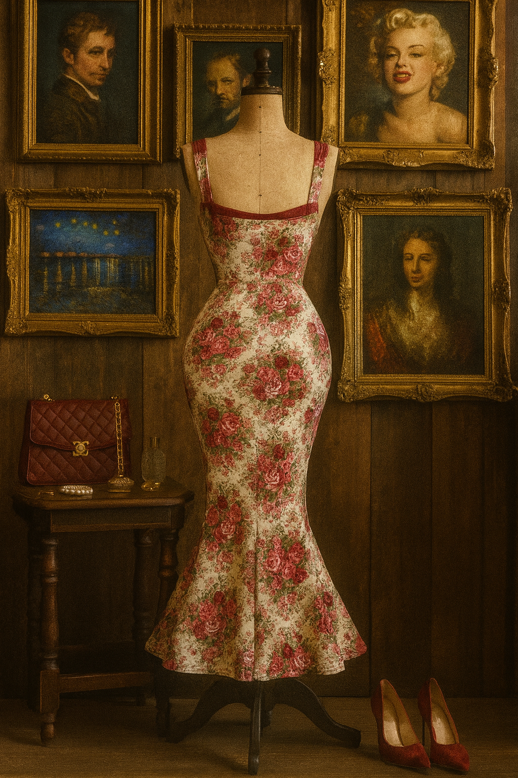 Noir Elegance Broş  Elbise