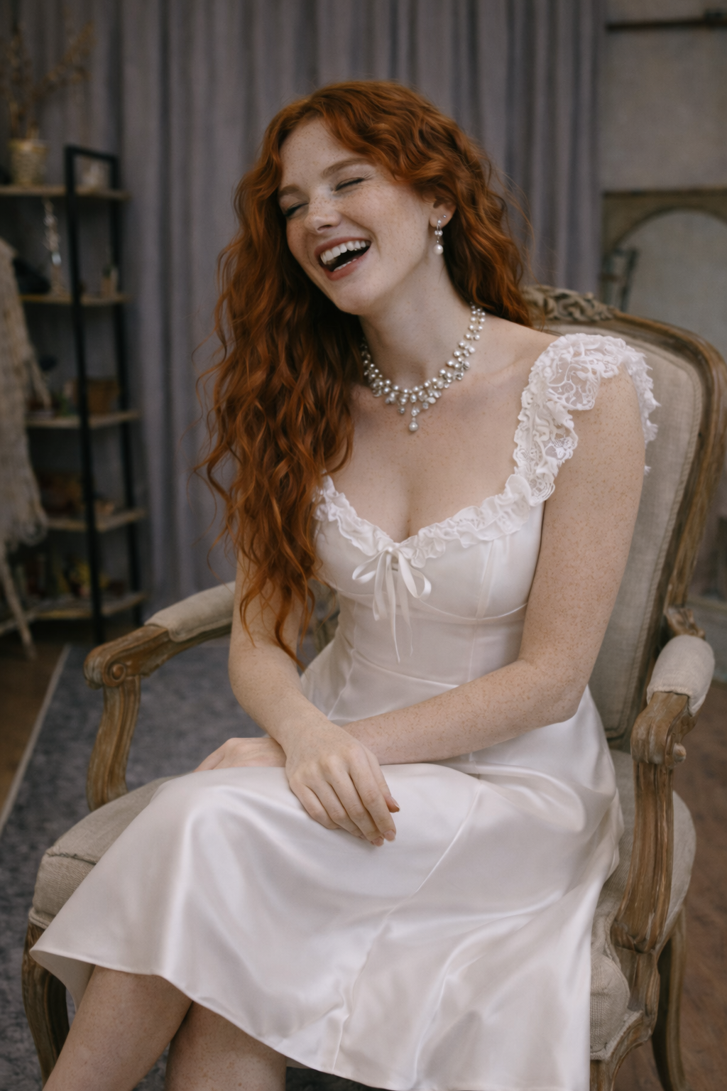 Laughter in Satin Elbise