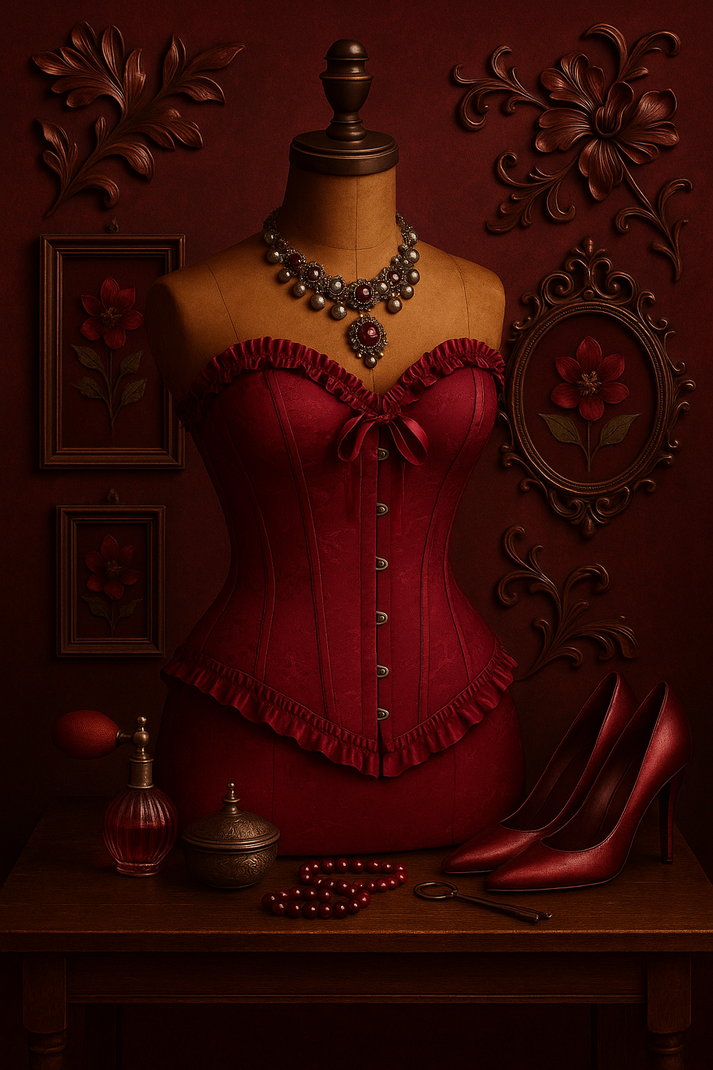 Cherry Night Korse Büstiyer