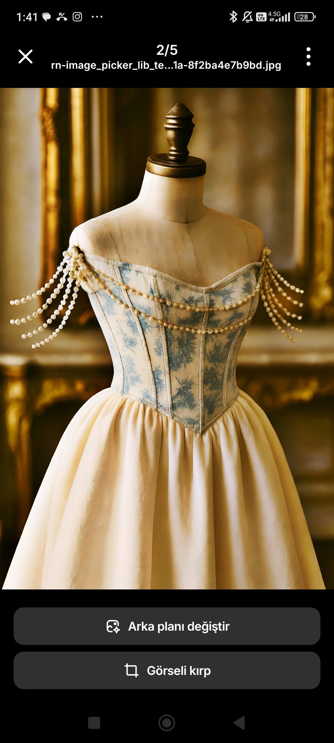 Baroque Pearl Elegance – Vintage Prenses Elbise
