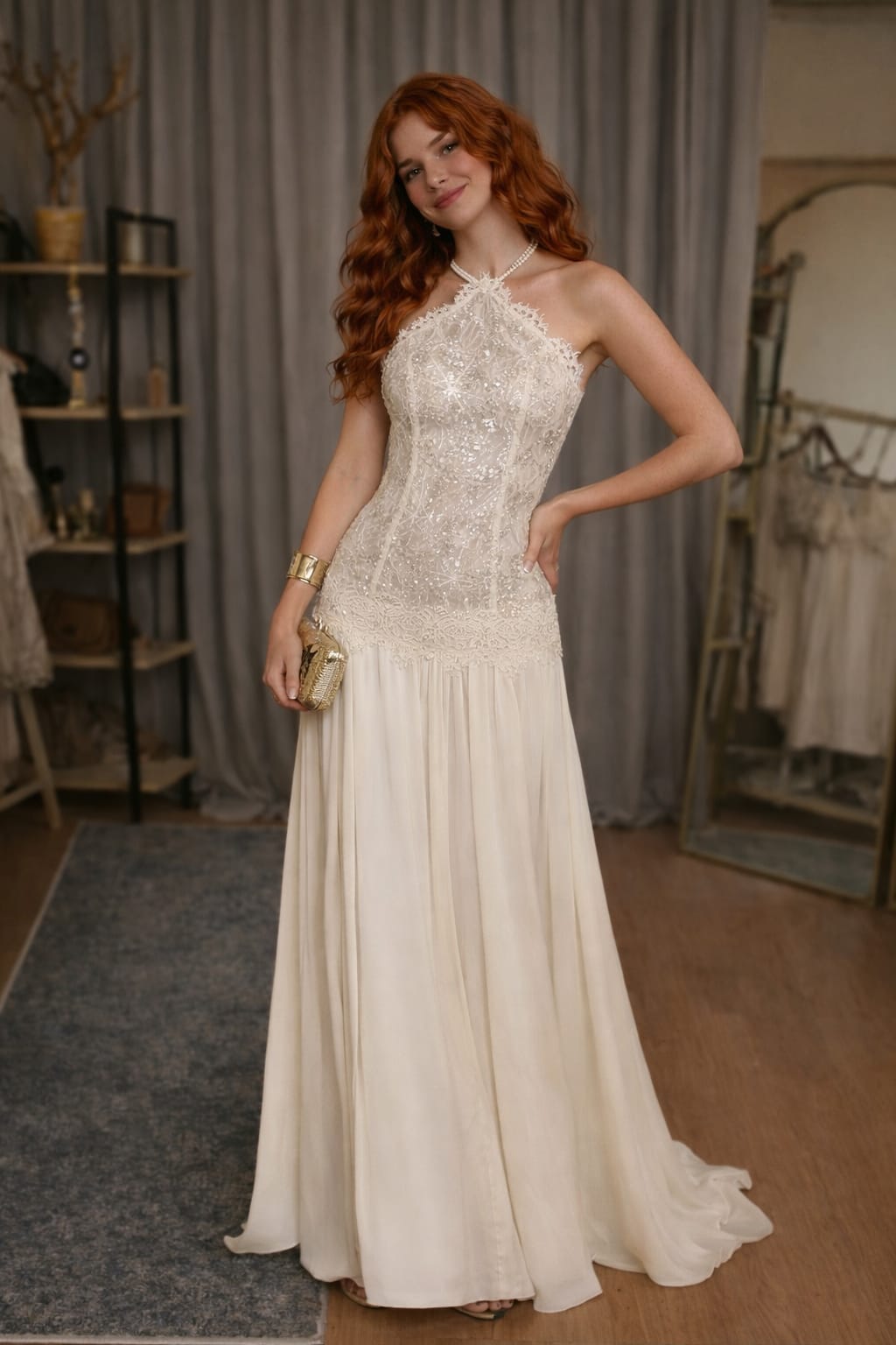 Eclat de Ivoire Uzun Elbise