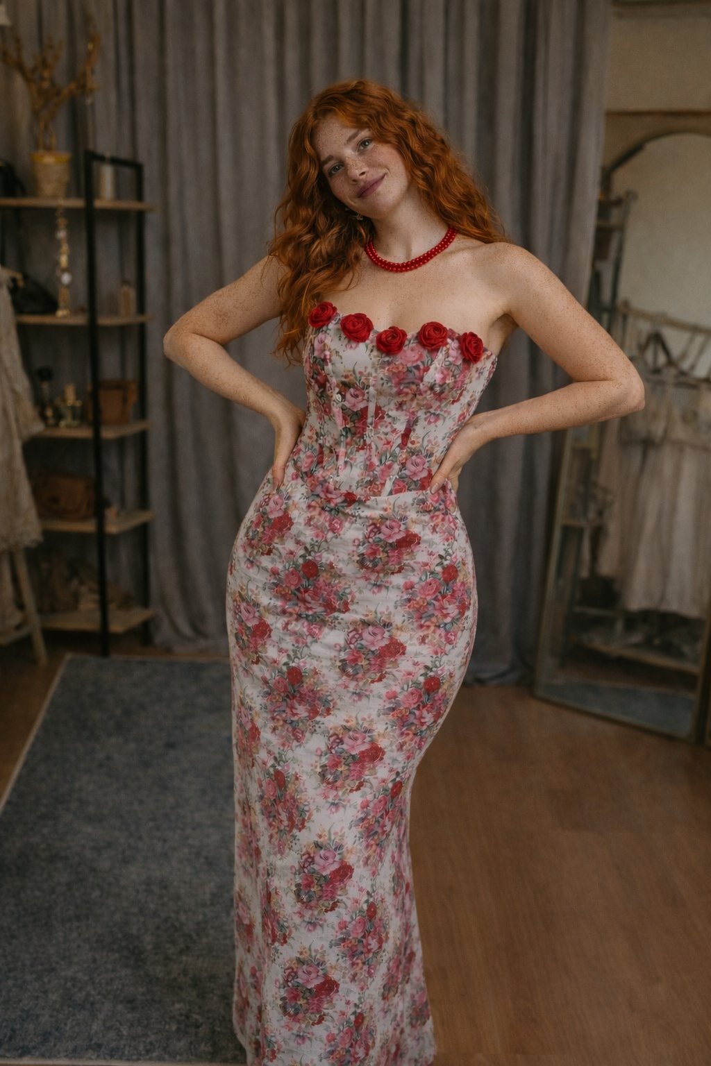 Portrait de Roses – Güllü Korse Elbise