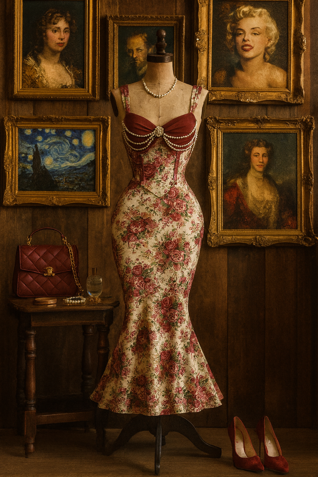 Noir Elegance Broş  Elbise