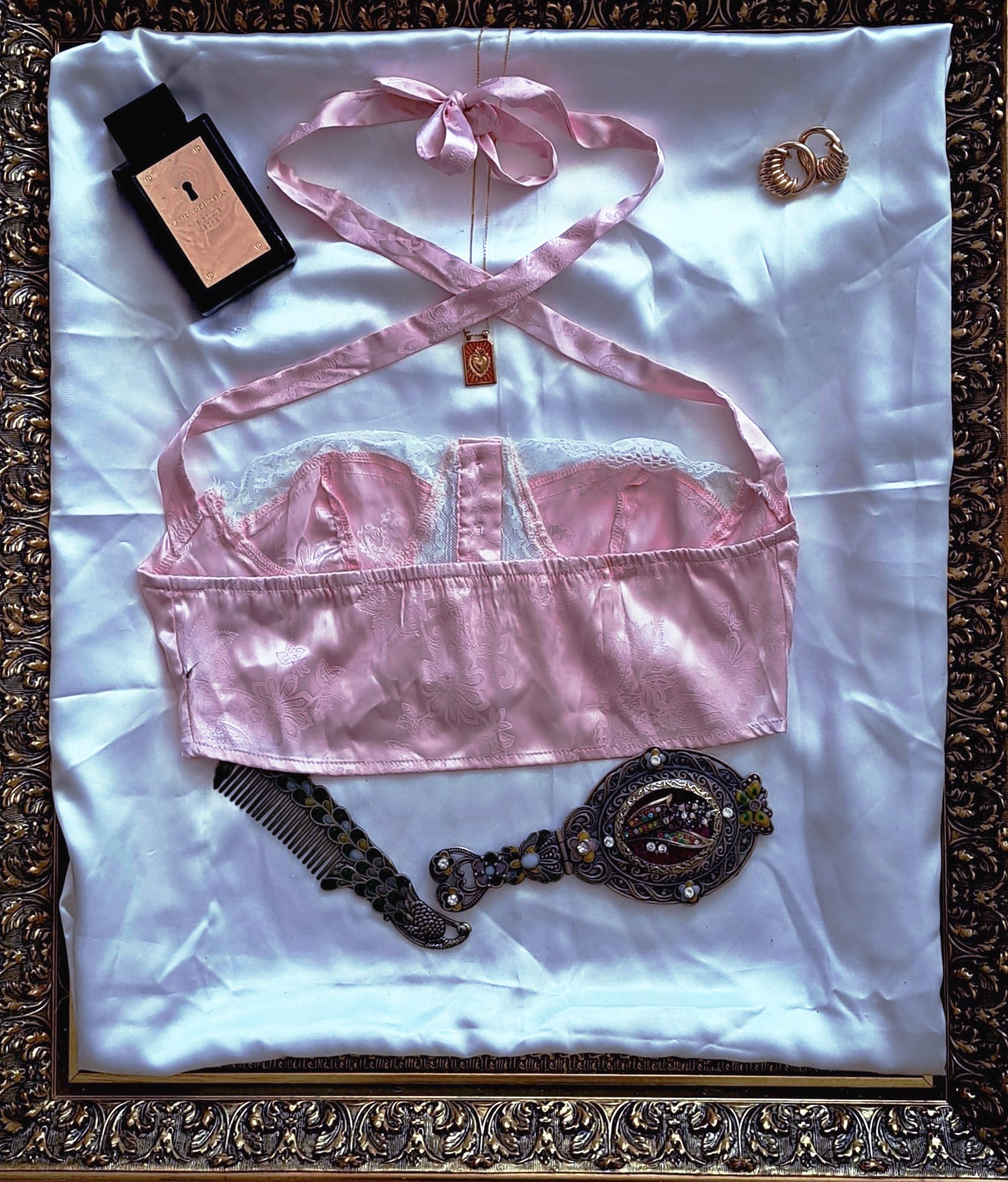 Nina Pembe Crop Büstiyer
