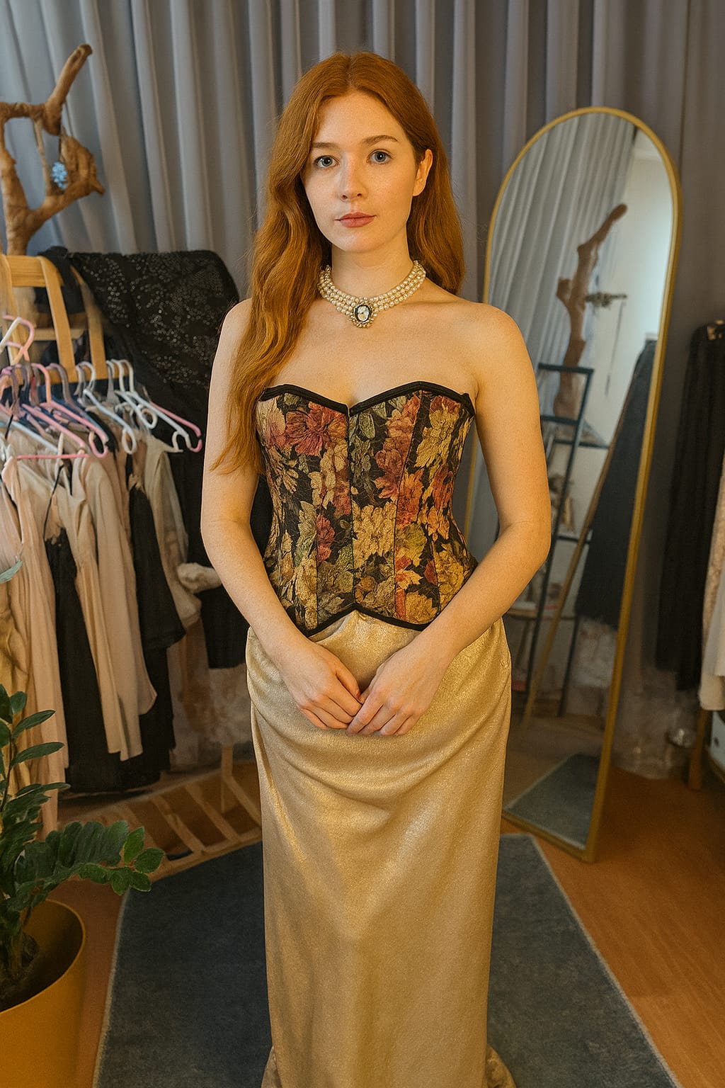 Golden Nocturne – Couture Corset Set”