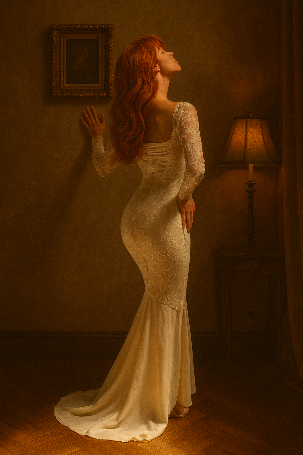 Frida in Paris dantel uzun elbise