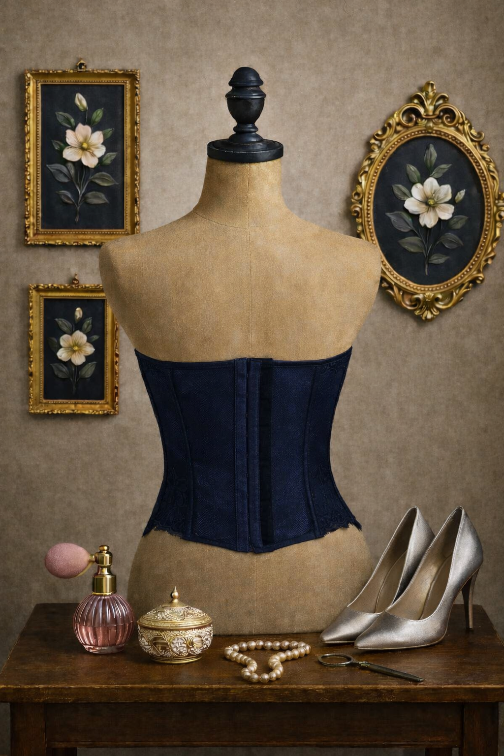 Midnight Lace Korse ve Etek